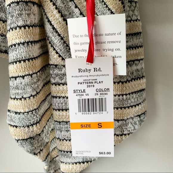 Ruby Rd. Striped Cardigan - Picture 3 of 5